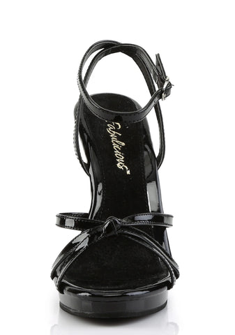 Flair-436 Platform Strappy Ankle Wrap Sandals-Black