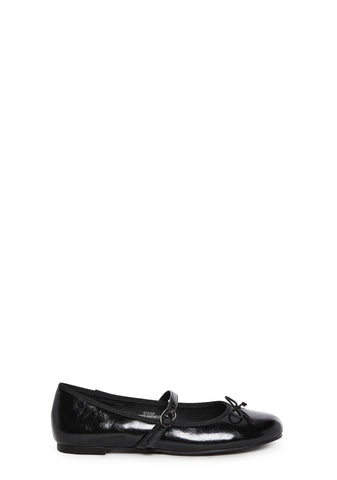 Woven Love Ballet Flats - Black