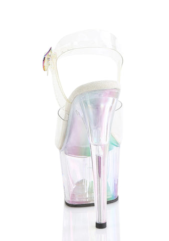 Adore-708HT Platform Ankle Strap Sandals-Holo Tinted