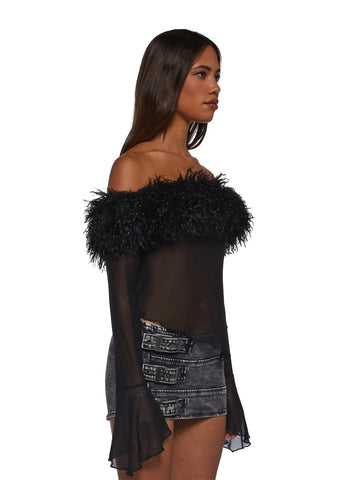 Take Me Dancing Faux Fur Top