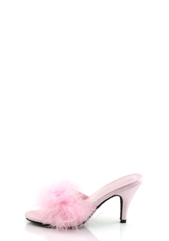 Amour-03 Marabou Slippter-Pink