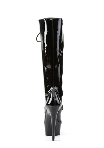 Delight-2023 Platform Knee High Boots-Black