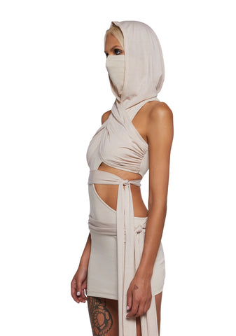 Signal Cut Out Wrap Mini Dress