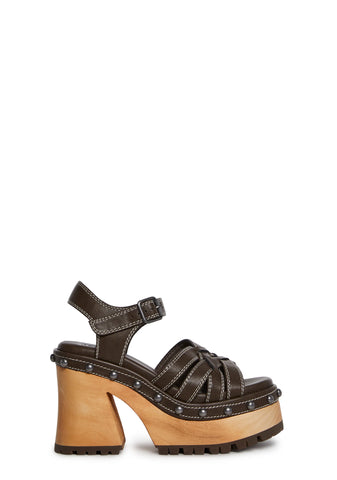 Crush Promises Platform Sandals - Brown