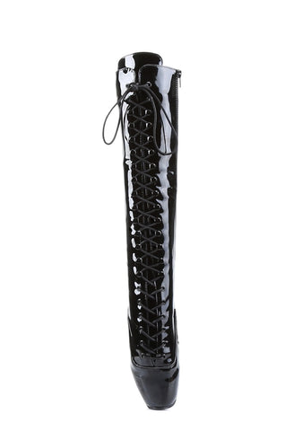 Ballet-2020 Spike Heel Ballet Knee Boots