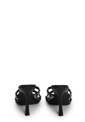 Total Perks Studded Mules - Black
