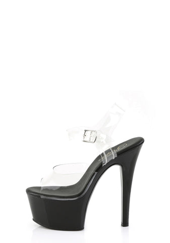 Aspire-608 Platform Ankle Strap Sandals-Black