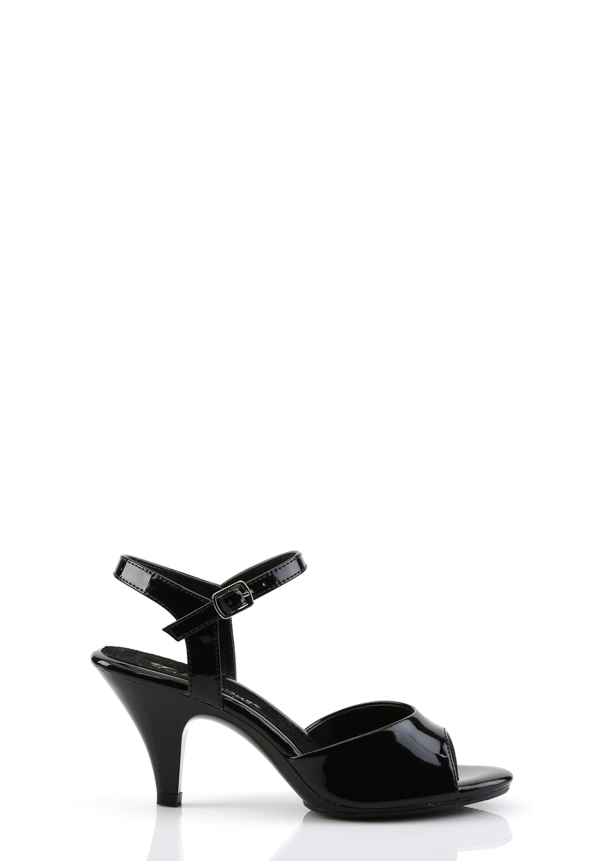 Belle-309 Platform Ankle Strap Sandals-Black