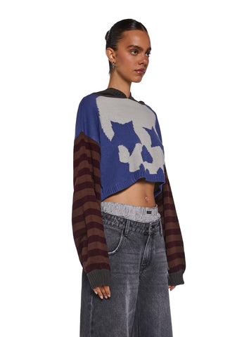 Who Invited You Cropped Hoodie