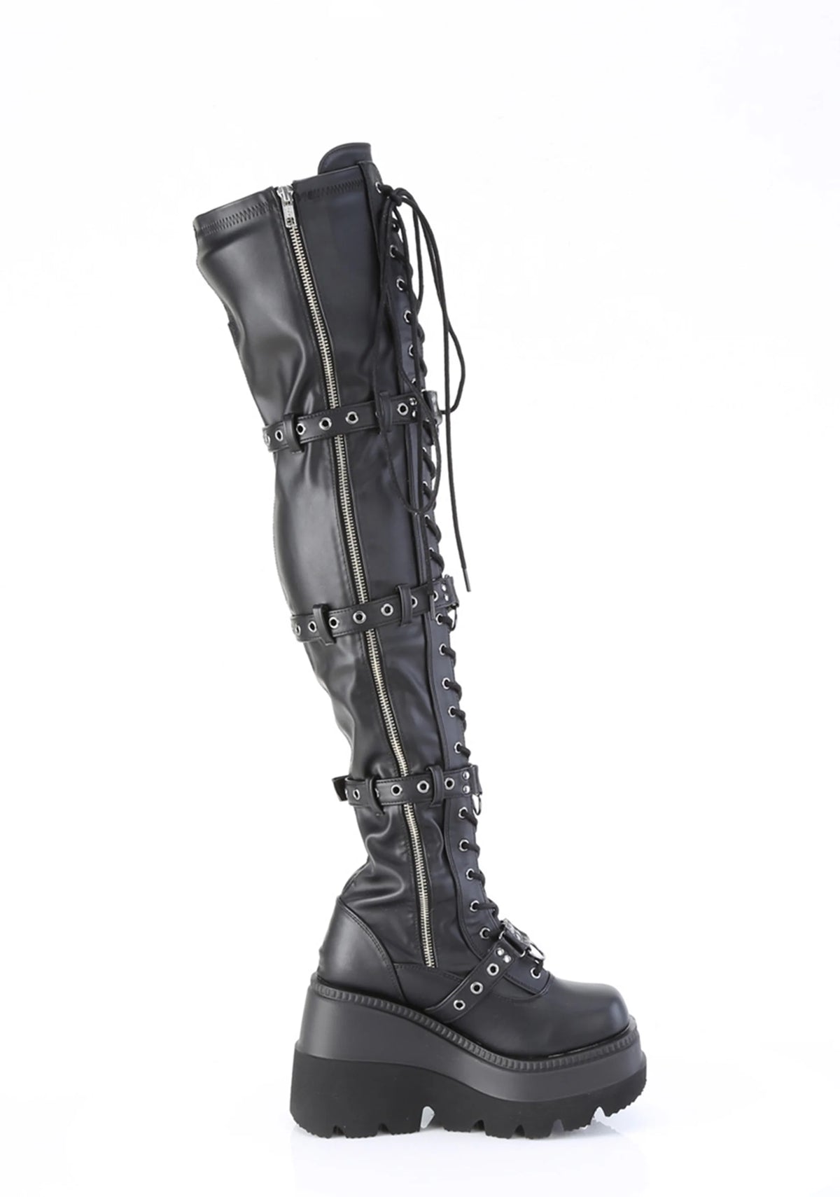 Shaker-420 Platform Thigh High Boots