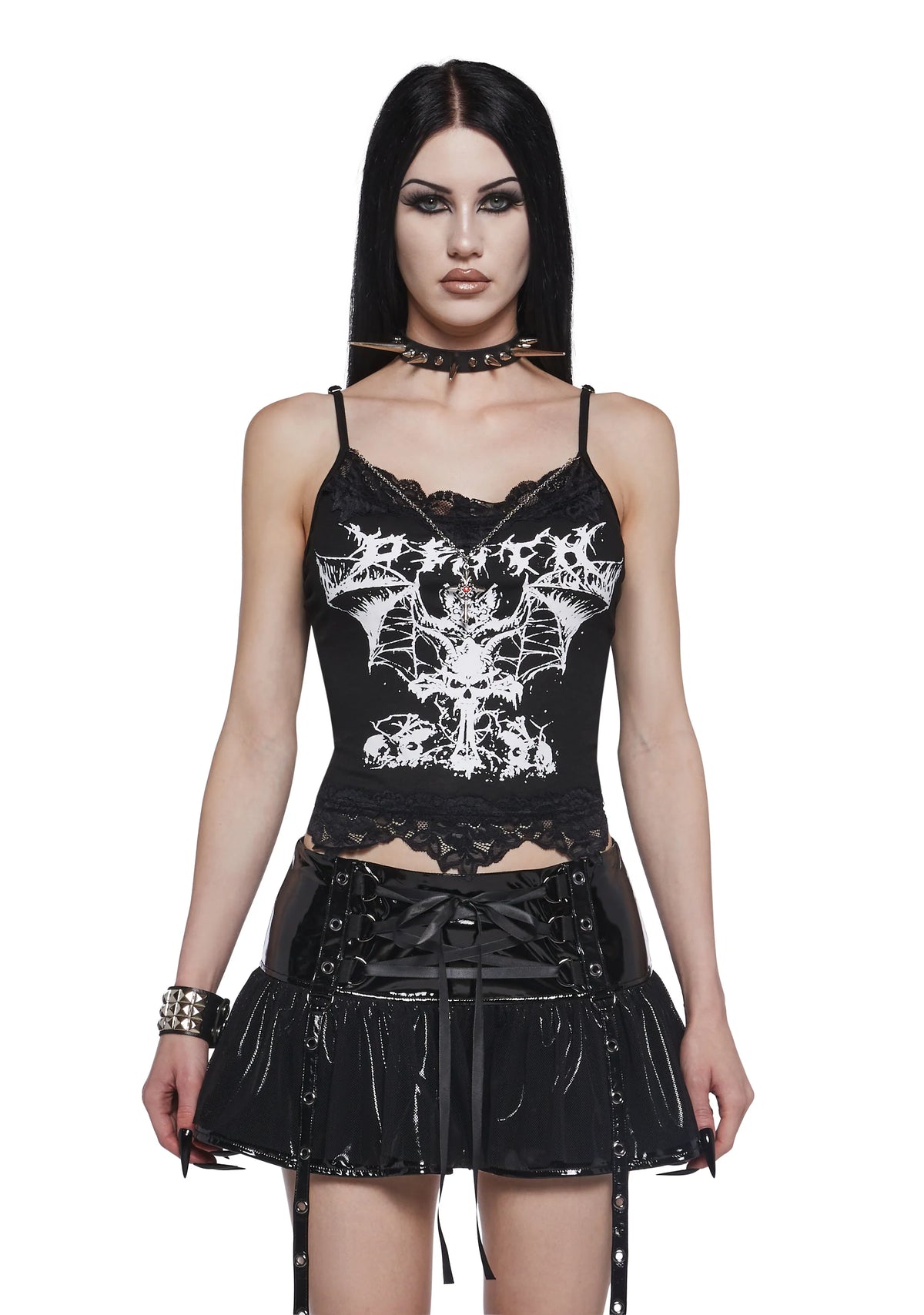 Bats Away Chain Cami Top