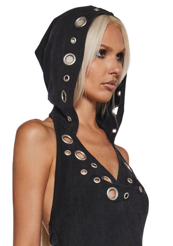 Cloak And Dagger Hooded Dress