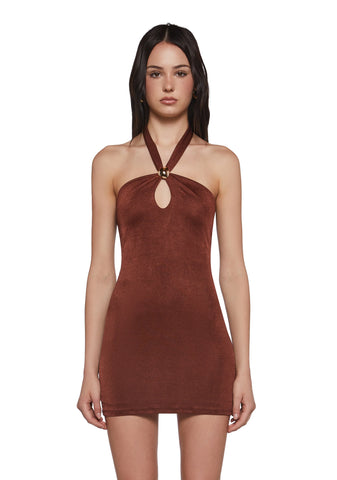 Too Many Dates Halter Dress
