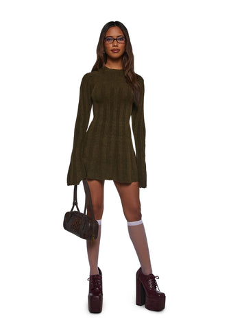 Cafe Reverie Mini Dress - Green
