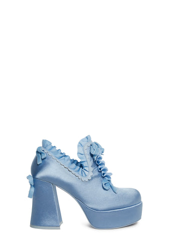 Bisou Baby Platform Heels - Blue