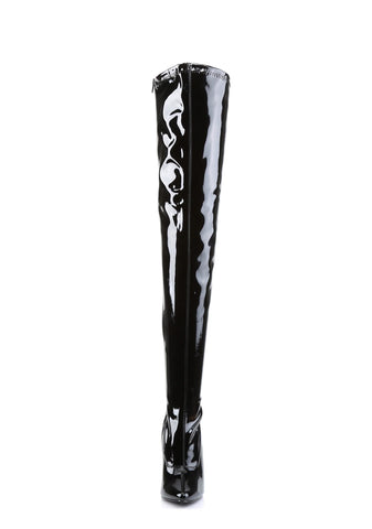 Domina-3000 Thigh High Boots-Black