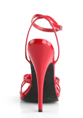 Domina-108 Strappy Ankle Wrap Sandals-Red