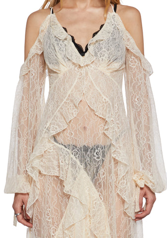 Desert Mirage Lace Maxi Dress