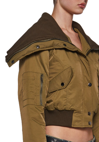 Sweet Riot Cropped Bomber Jacket