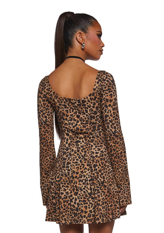 90s Chic Leopard Dress