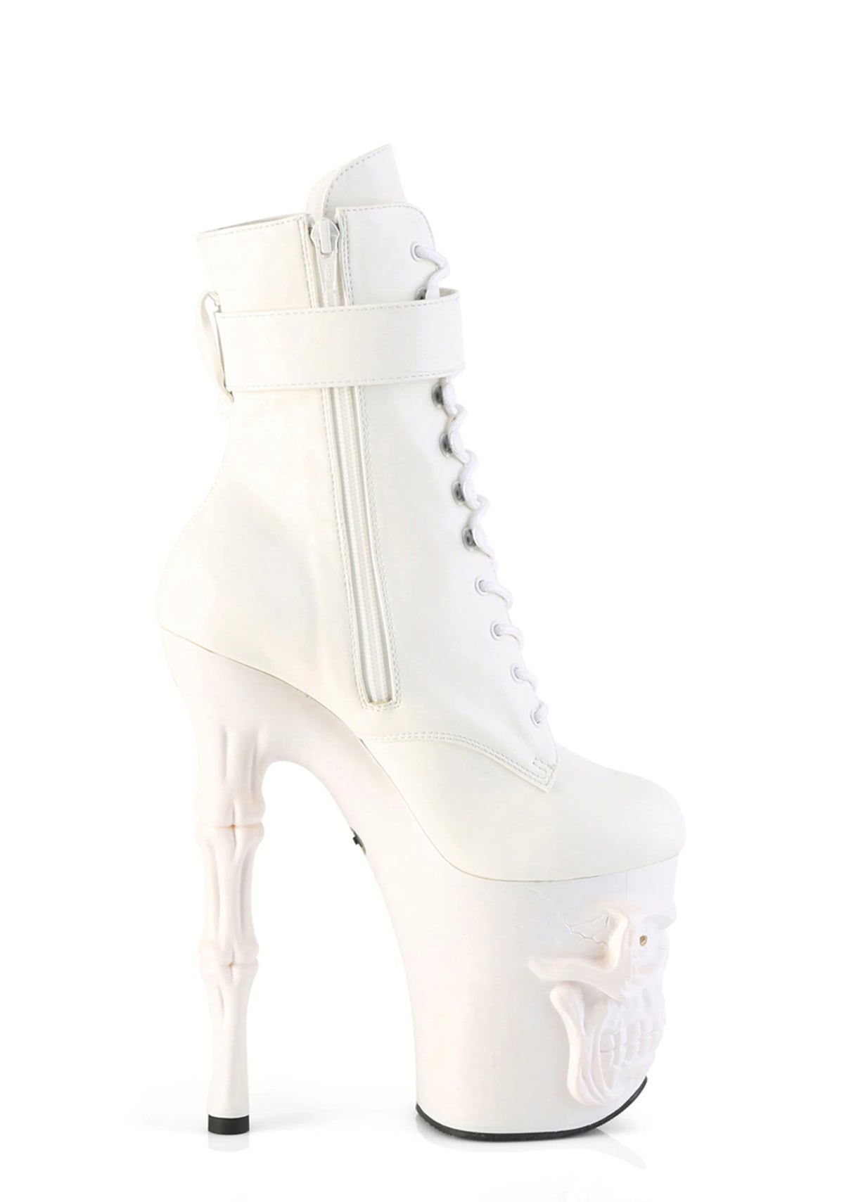 Rapture-1020STR-LT Platform LED Ankle Boots-White