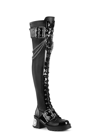 Bratty-304 Platform Over-The-Knee Boots