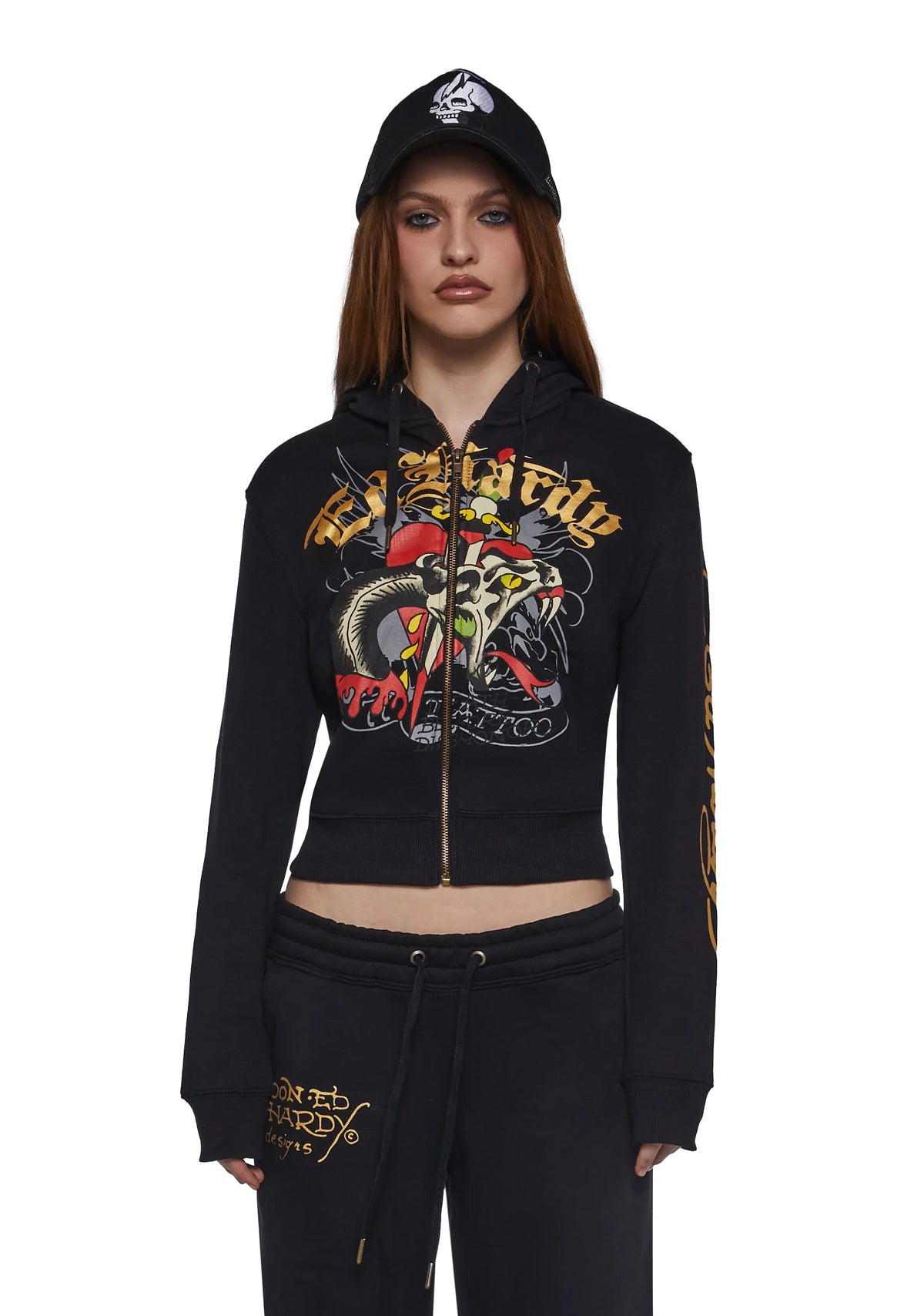 Heart Snake Zip Front Hoodie