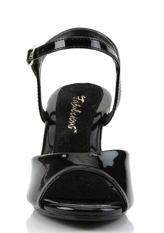 Belle-309 Platform Ankle Strap Sandals-Black