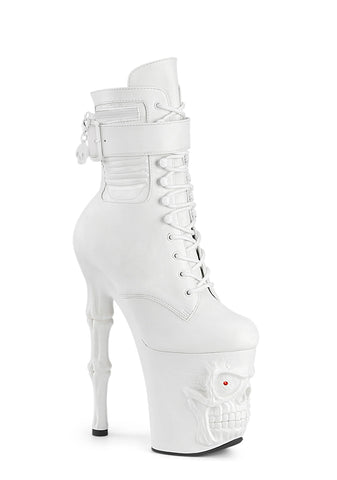 Rapture-1020STR-LT Platform LED Ankle Boots-White