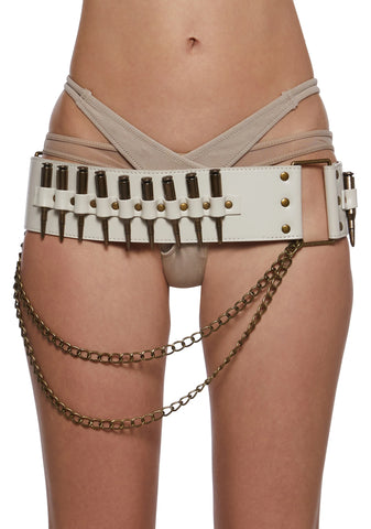 Signal Bullet Belt With Fringe