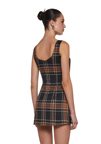 Pixie Stardust Mini Dress - Plaid