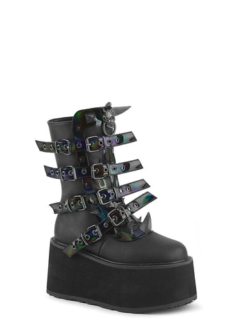 Damned-225 Platform Mid-Calf Boots