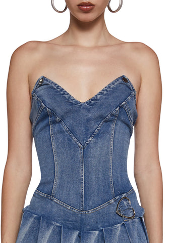 Sweetheart Wrangle Mini Dress