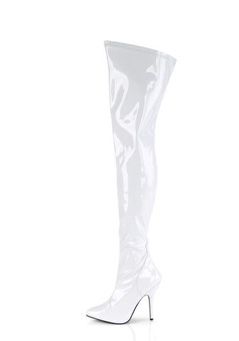 Seduce-3000 Thigh High Boots-White