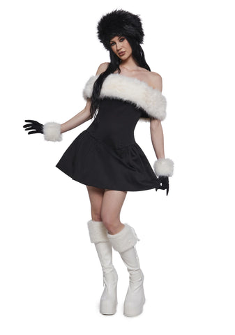 Moody And Bright Mini Dress And Gloves Set