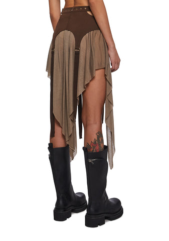 Signal Garter Belted Mini Skirt