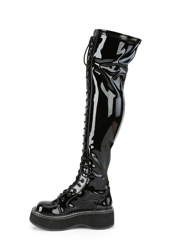 Emily-375 Platform Thigh High Boots