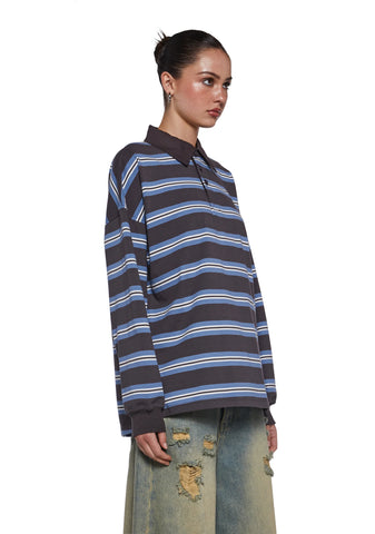 Status Update Oversized Rugby Top
