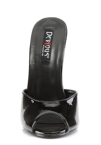 Domina-101 Peep Toe Sandals-Black