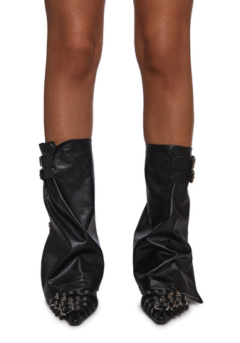Music Drop Double Buckle Leg Warmers