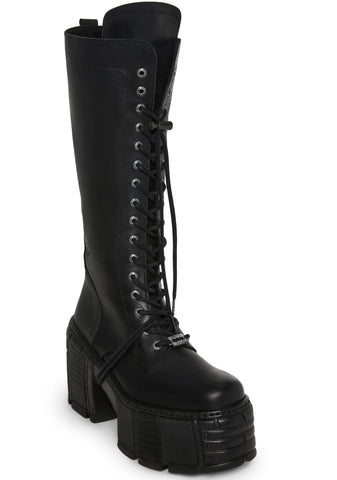 M-TM002-C2 Lace-Up Knee High Boots