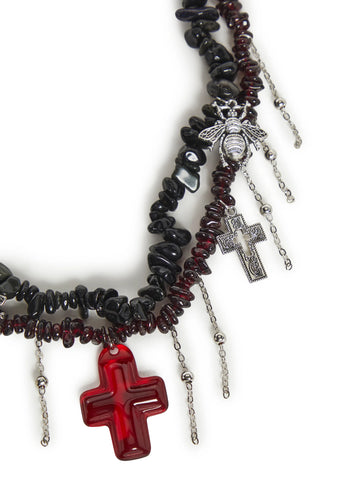Charm Cross Choker
