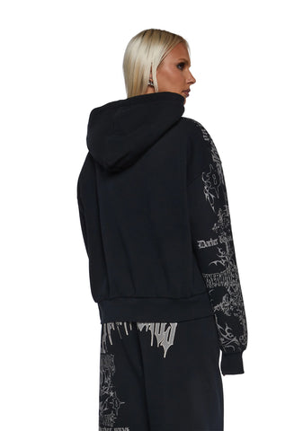 Ego Zip-Up Hoodie With Graphics
