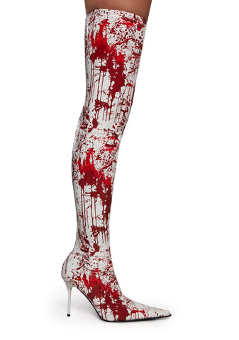 Scream Queen Thigh High Boots