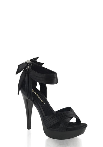 Cocktail-568 Platform Criss Cross Straps Sandals-Black