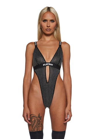 Playboy Disco Fever Teddy - Black