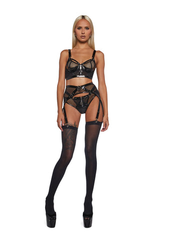 Playboy Blackout Fetish 3-Piece Set