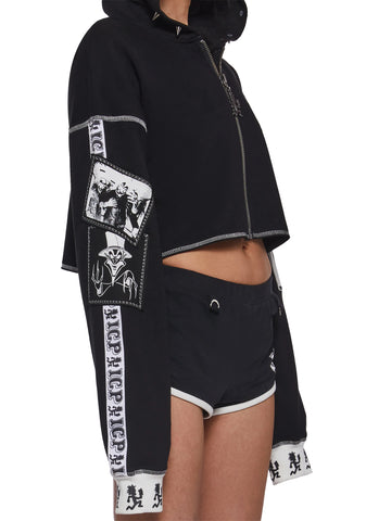 Boogie Woogie Wu Cropped Hoodie