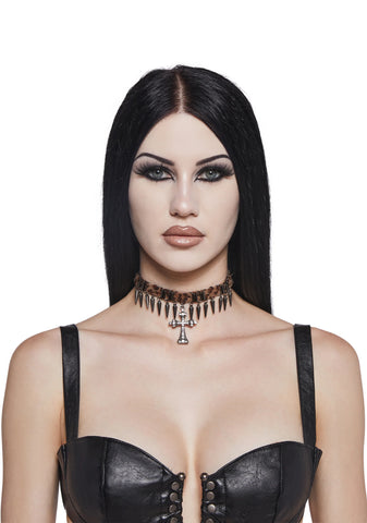 Leopard Cross Necklace