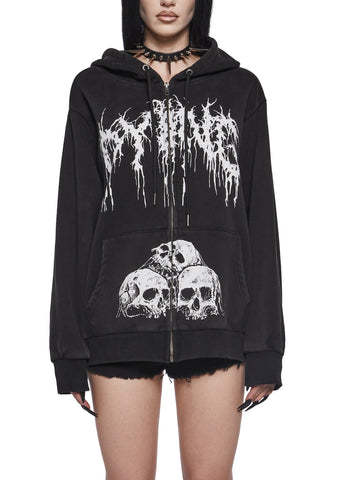 Surrender To Fate Zip-Up Hoodie